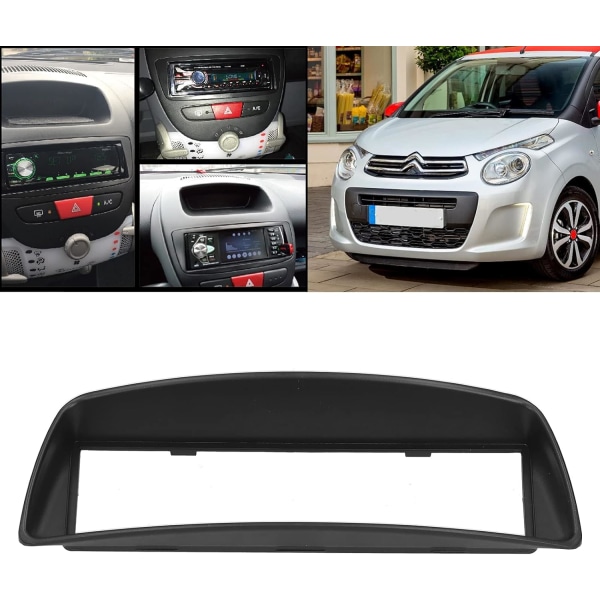 Radio Fascia, Radio Fascia, Single DIN Installation Kit, Car CD Audio Navigation Panel Rambeklädnad för Citroen C1 2005+