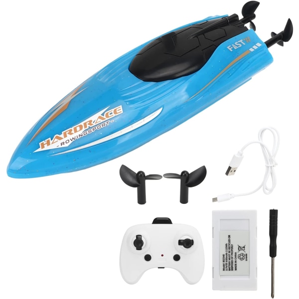 Fjärrstyrd speedbåt, 2,4G Mini RC-båt för pool (blå)
