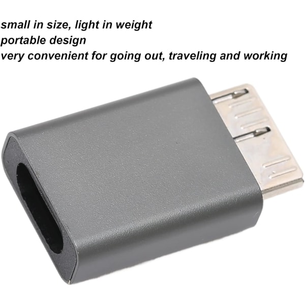 Typ C hona till USB 3.0 Micro B-adapter Aluminiumlegeringsskal Bärbar för utomhusresor