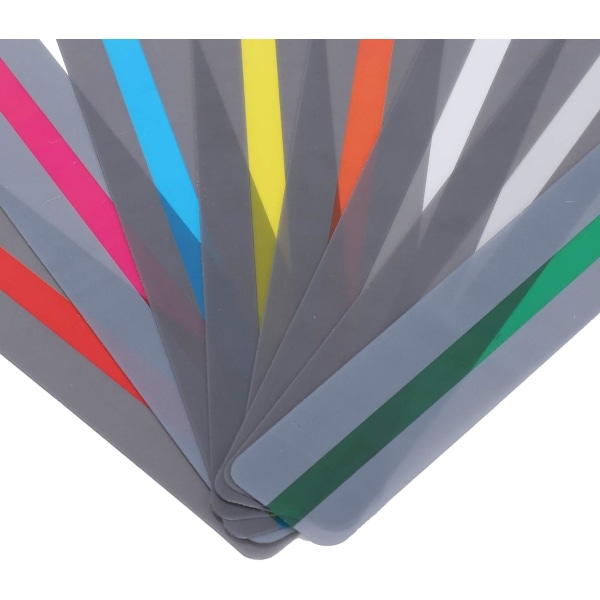 Läslinjal Guidade läsremsor PVC 8st Läsremsor Guidade höjdpunkter Färgade överlägg Bokmärke Plastverktyg Liten