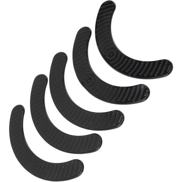 Trumdämpare, 5 delar prickmönster trummatillbehör Lång remsa för tonkontroll (svart)