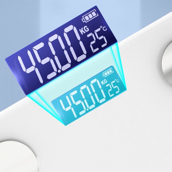 Smart badrumsvåg, LCD-skärm Exakt elektronisk kroppsfettvåg för badrum för män och kvinnor
