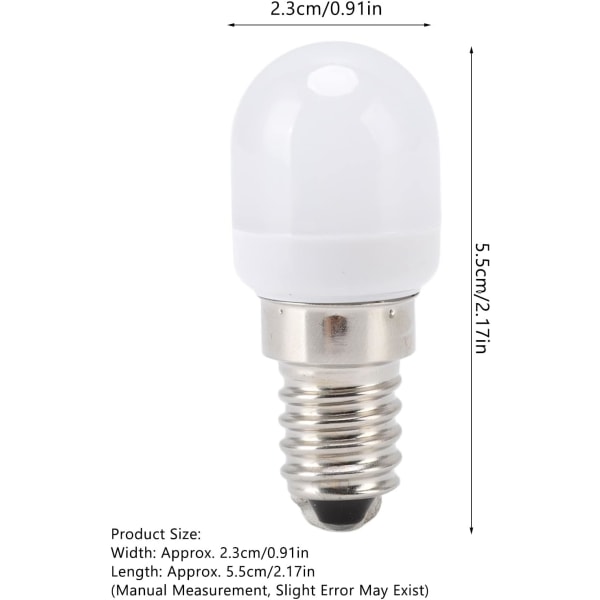 220V E14 glödlampa 10 st rostfritt stål fri E14 glödlampa flimmerfri 500LM energibesparande taklampa (vitt ljus)