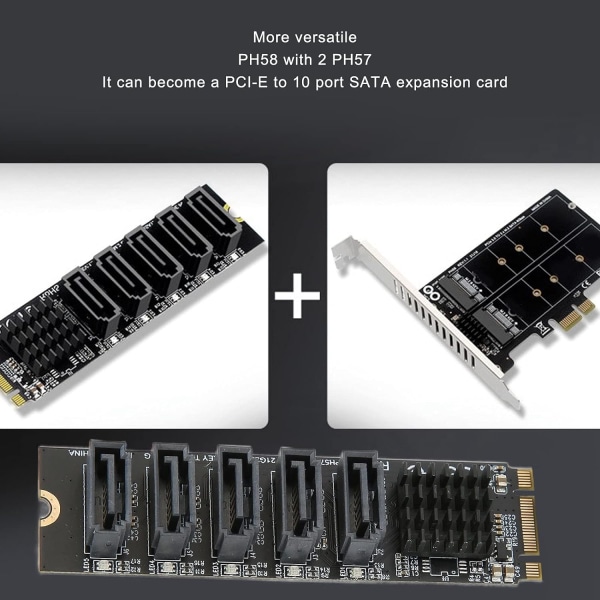 M.2 Till Sata Adapter Konvertera Adapter Kort Pcb Konvertera Adapter Kort M.2 Ngff Bkey Sata Till 5 Portar 6Gbps Stabil drift Expansionskort