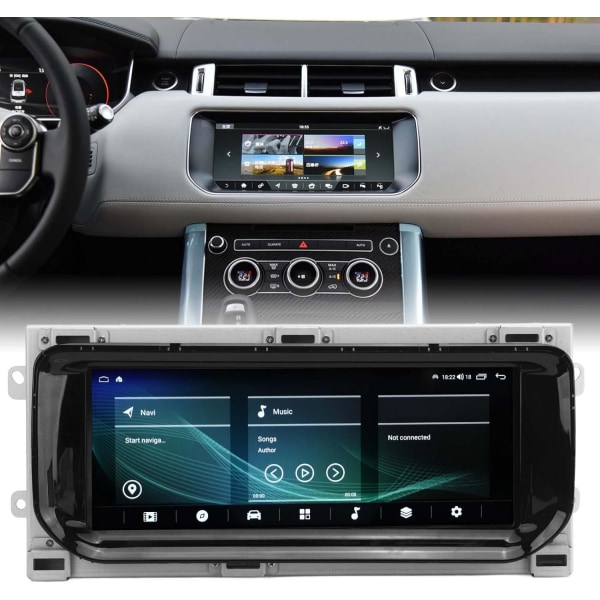 Dubbel Din bilstereo, 10,25 tum bilmultimediaspelare för Android 10 8 Core Ersättning för Land Rover Range Rover Sport L494 Bosch 2013-2016 (6+128G)