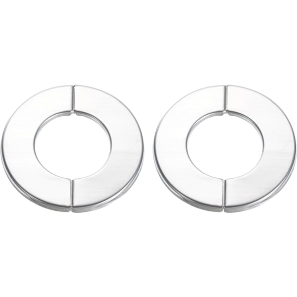 2Stk pinnformad fläns 201 rostfritt stål rund vapenplåt för 32 mm diameter rörledning