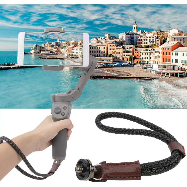 Handledsrem Handhållen Gimbal PU Läder Säkerhetshandrem Handledsrem Handledsrem Tillbehör Lämplig för en X2/Pocket 2/Om 4/Osmo 3/2