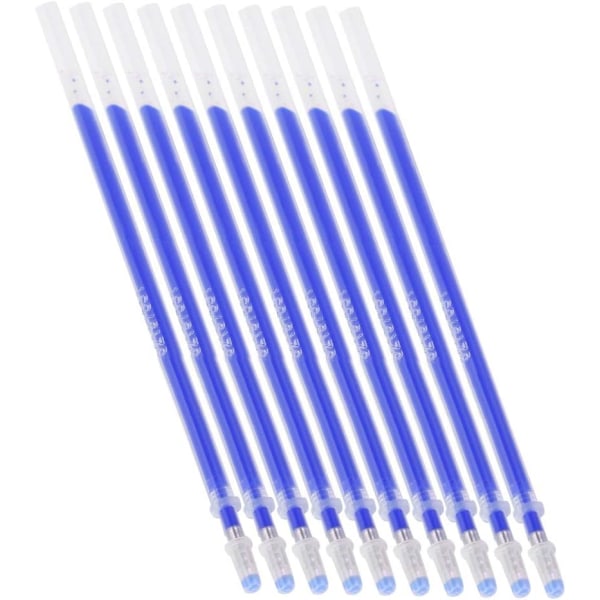 Värmeruderbara pennor för tygmärkpenna Järnpåfyllningsmarkörer Thermal påfyllningar 100 st Blå hög temperatur försvinnande verktyg Pennapåfyllning Värmeraserbar