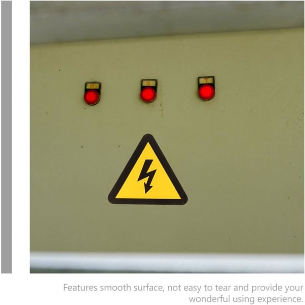 50 ark elektriska varningsskyltar Elektriska paneletiketter Varningsskylt Fara för elektriska stötar Vattentät klistermärke Varningsdekal för elektriska stötar