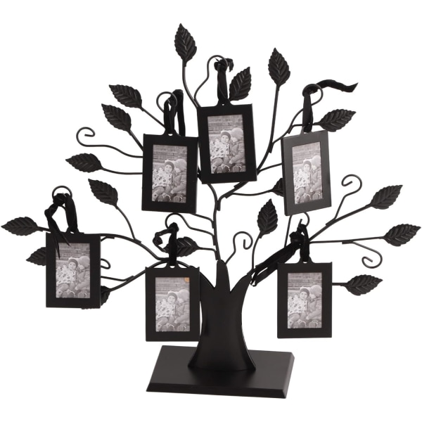 Fashionabla familjefoton Ramvisningsträd med hängande tavelramar Heminredning, för nära och kära, föräldrar, (S 6 fotoramar med 6,4 *