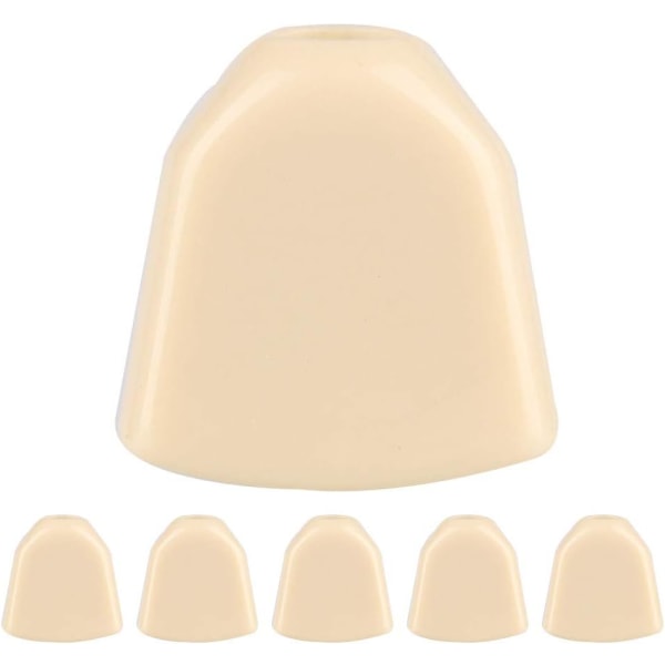 Tuning Peg-knappar Tuner Buttonsylic 6 st Set Tuning Pegshine Headsylic-knappar för gitarr(svart) (beige)