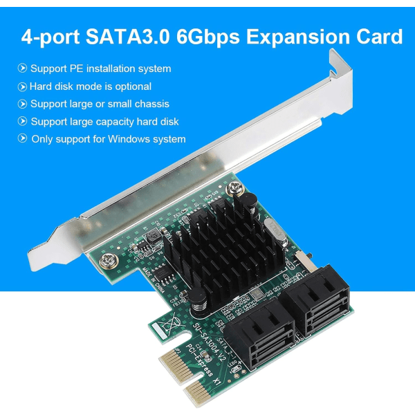 Sata Card Pcie Sata Expansion Card Sata 3.0 Expansion Card 4 Port Pcie To Sata 3.0 Expansion Controller Card Adapter 6G