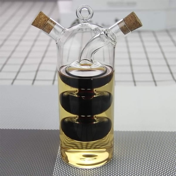 Dispenserflaska för olivolja i glas 2,7 x 6,7 tums dispenser för olivolja och vinäger Cruet-flaska olivolja Karaff för köksmatlagning