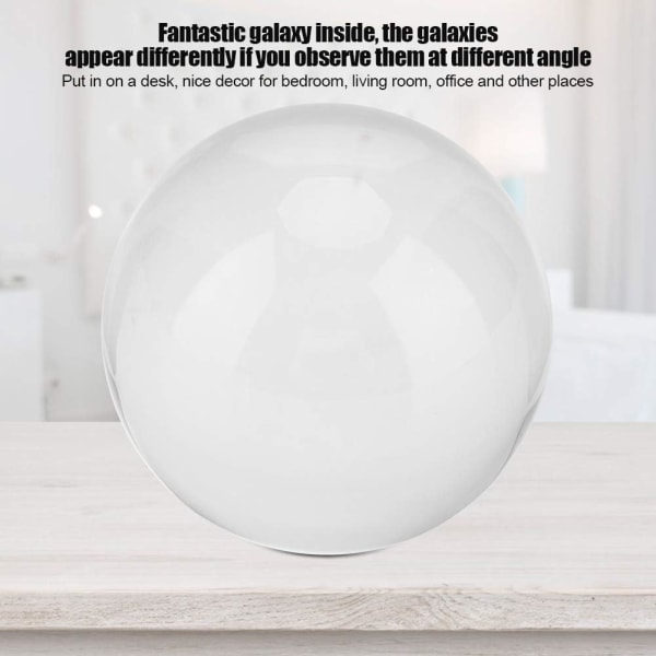 8 cm klara kristallkulor Transparenta galaxer Spher Fortune Balls Hemkontorsdekoration (galaktiskt system)