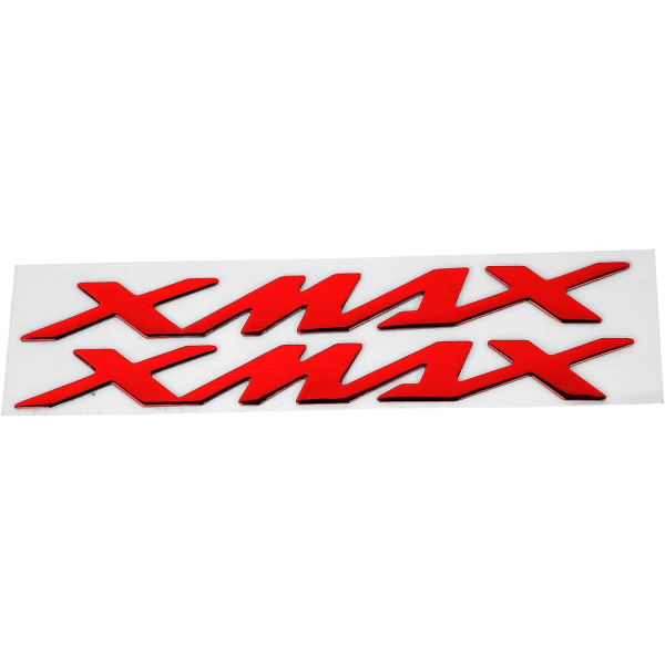 Motorcykeldekal, Motorcykeldekal, par dekaler för motorcykelemblem 3-dimensionella dekaler för X‑MAX XMAX 125 250 400 (röd)