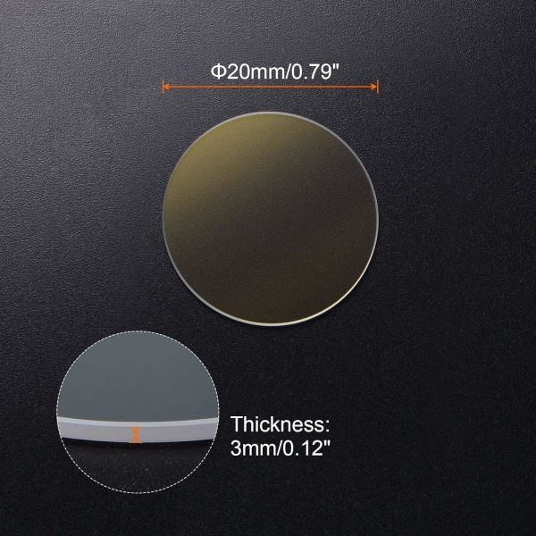 Fiberlaserskyddslins fönsterdiameter 20 mm (0,79 ") tjock 3 mm (0,12") Kvartsglaslins för lasersvetsning? Maskin
