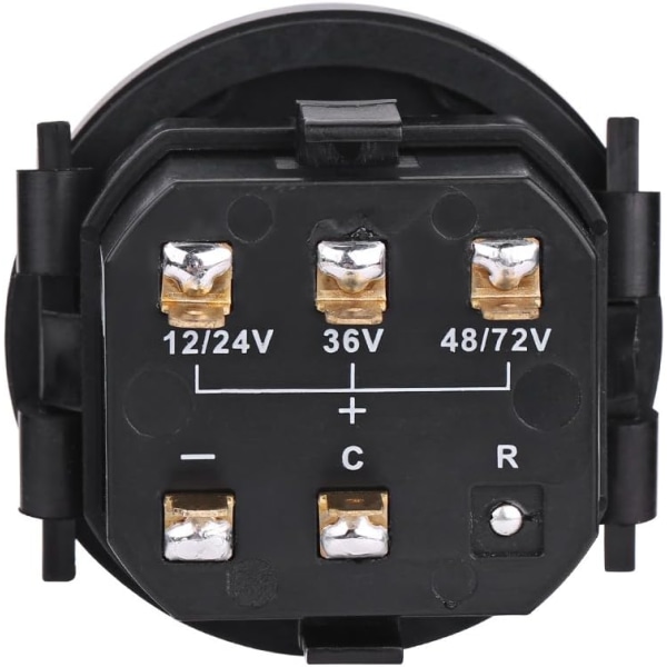 12V/24V/36V/48V/72V digital batteriindikator, IP65 vattentät LED-batteriindikator med timräknare, för vagn, motorcykel