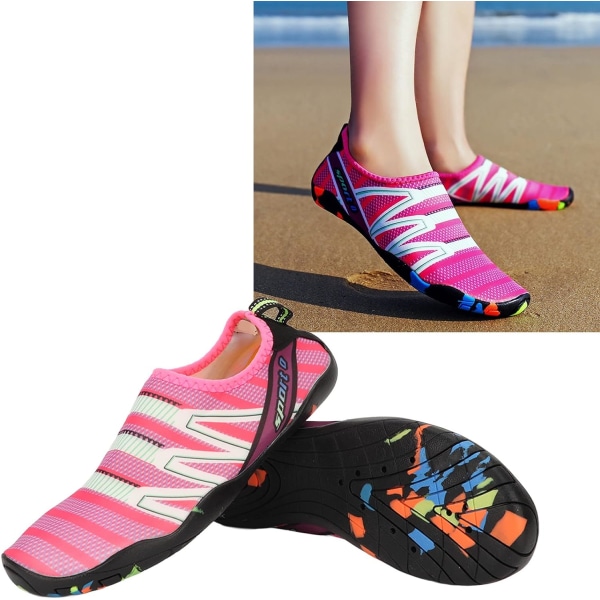 Snabbtorkande skor, gummisula Bekväm att bära Vattenskor Halkfri dräneringsanordning Andas för stranden