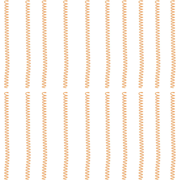 Spiralbindningsspolar, 30 hål ABS-plastspiralbindningsspetsar Lång livslängd 0,43 tum innerdiameter för arbete (orange)