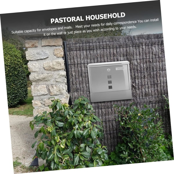 Låda Låsbara brevlådor i europeisk stil för utvändiga brevlådor för hemmet utanför installationsboxen Säkerhetslås vintage brevlådehus i metall