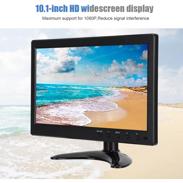 Bildskärm Monitor 10,1-tums HD 1080P Widescreen LCD-skärm med HDMI Vga Bnc Av-ingång (100-240V)