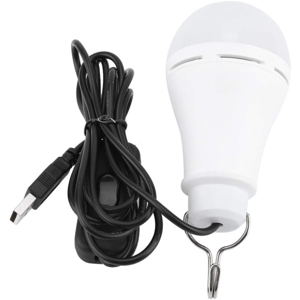 USB Camp Light USB Glödlampa Plast Vit Bärbar utomhus USB LED Glödlampa Dimbar nattlampa för campingnödsituation