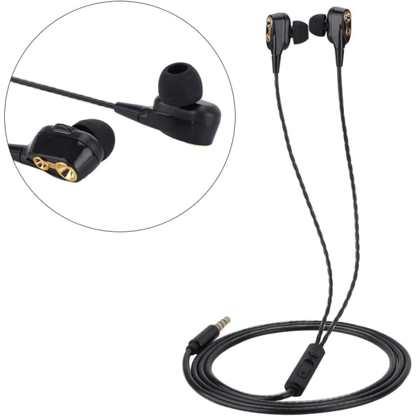 Hörlurar In Ear Earphone Tpe 3,5 Mm Hörlurar med tråd Stereo Hörlurar Bekvämt att bära In Ear Gaming Earbuds (svart) (svart)