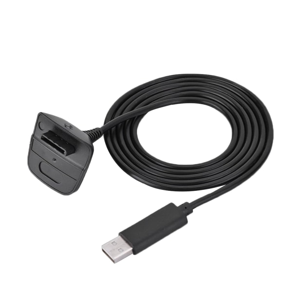 Laddningskabel USB laddare i ren koppar för Microsoft för Xbox 360 trådlös handkontroll USB -laddare Snabbladdningskabel (Vit) (svart)