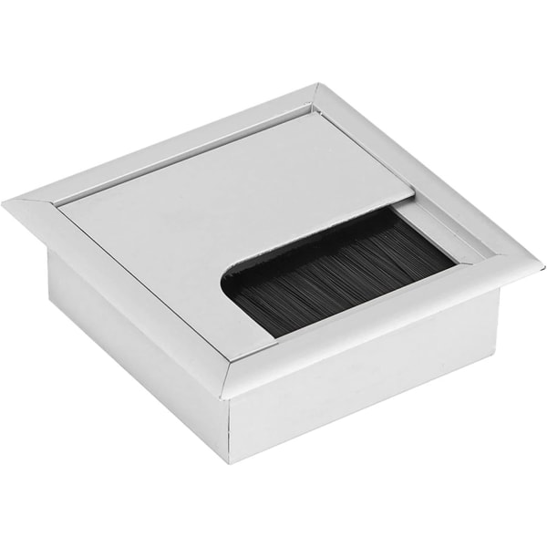 Skrivbordskabelgenomföring Fyrkantig aluminium Skrivbordsdatortrådskabel Möbler och tillbehör Snyggt uttag Insatshål Cover(stor) (S)