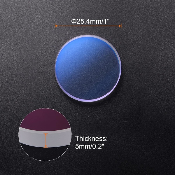 Fiberlaserskyddslins fönsterdiameter 25,4 mm (1 ") tjock 5 mm (0,2") Quarzglaslins för lasersvetsning? Maskin