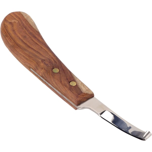 Klokniv för boskap, ergonomiskt högeffektivt träskaft Klokniv i stål Böjt blad spetsigt för gård (#1)