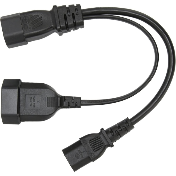 Y Splitter Power Y Splitter Power Iec320 C14 Till Iec320 C13 Och Eu Power Professionell Y Splitter Power 12.6In 10A