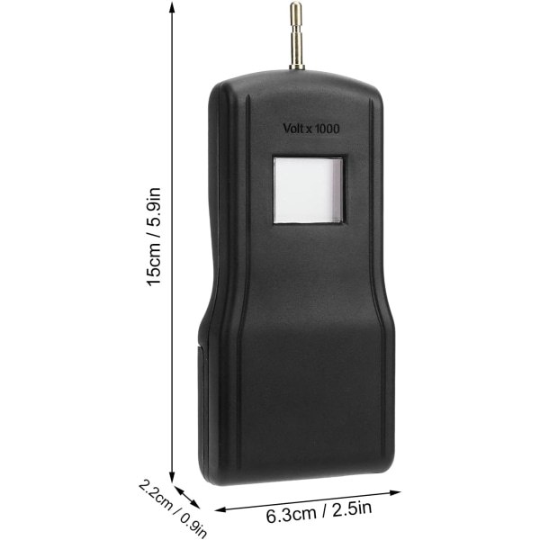 Stängselspänningstestare, bärbar, stabil multifunktions-LCD elektrisk stängselvoltmeter för boskapsuppfödning (svart)