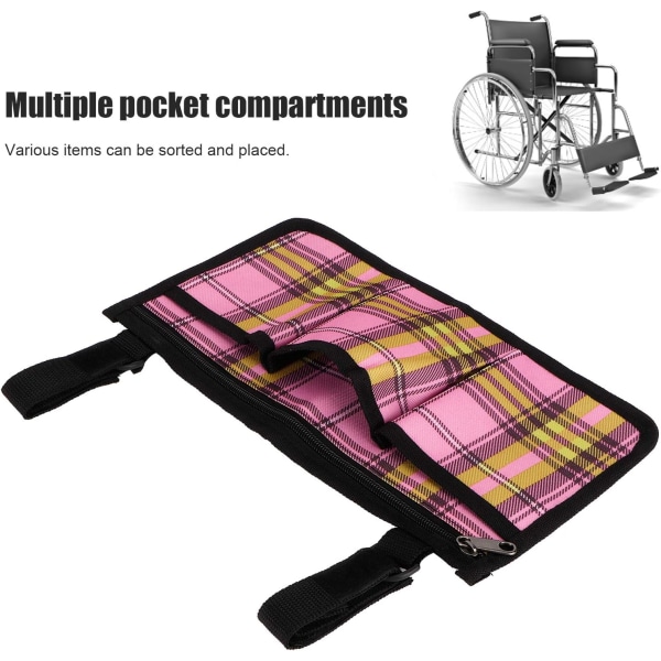 Rullstolssidoväska, rullstol Multipocket sidoväska Hängande organizer för diverse Plånbok Snacks Förvaring Armstöd Tillbehör för