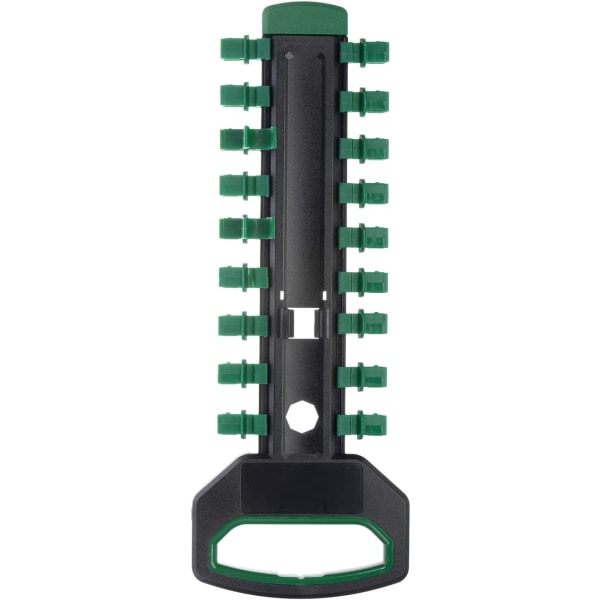 Socket organizer 1/2 tum drive x 20 clips ABS-plast bärbar ABS plast sockets clip rail holder, grön