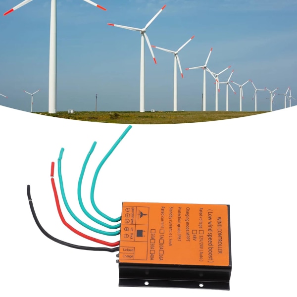 Wind Generator Controller, IP67 MPPT Wind Charge Controller Enkel drift LED-display för power (600W)