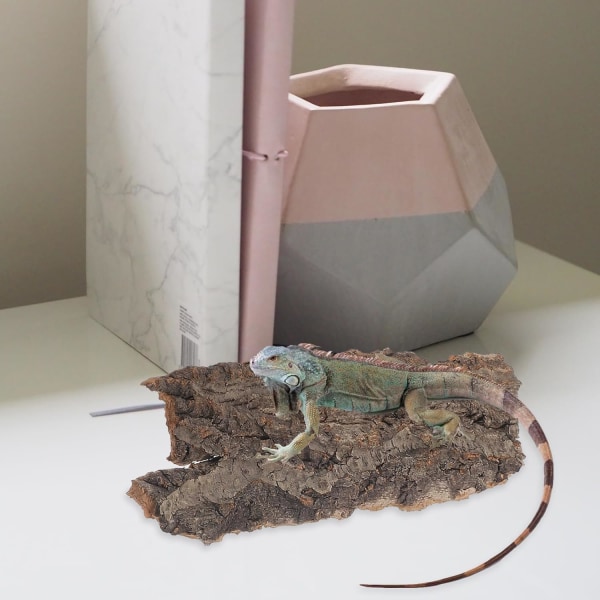 4st Reptil Bark Dekoration Trä Akvarium Bark Reptil Grenar Grotta Reptil Klättring Kork Gömställen Logga Gömställe Akvarium Gömställe Gren