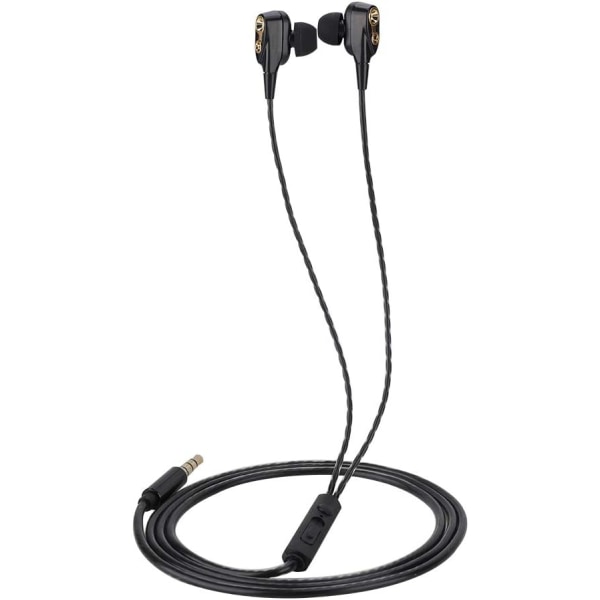 Hörlurar In Ear Earphone Tpe 3,5 Mm Hörlurar med tråd Stereo Hörlurar Bekvämt att bära In Ear Gaming Earbuds (svart) (svart)