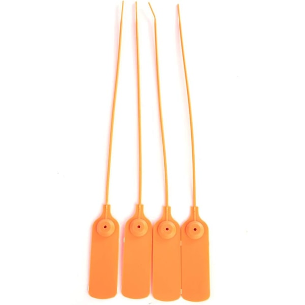 Plastlås Självlåsande slips Pp 100st 30Cm Plast engångsdragkedja Självlåsande slips resväska Skor Väska Etikettetikett (Vit) (orange)