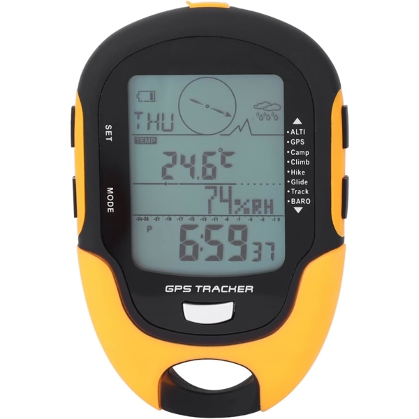GPS-handhållen, Sunroad GPS-navigeringsmottagare Handhållen USB uppladdningsbar digital höjdmätarebarometer