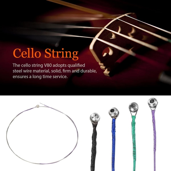 Cellosträngar Cello A String Ståltråd Irin Professionell ståltråd Cellosträngar V80 Musikinstrumenttillbehör