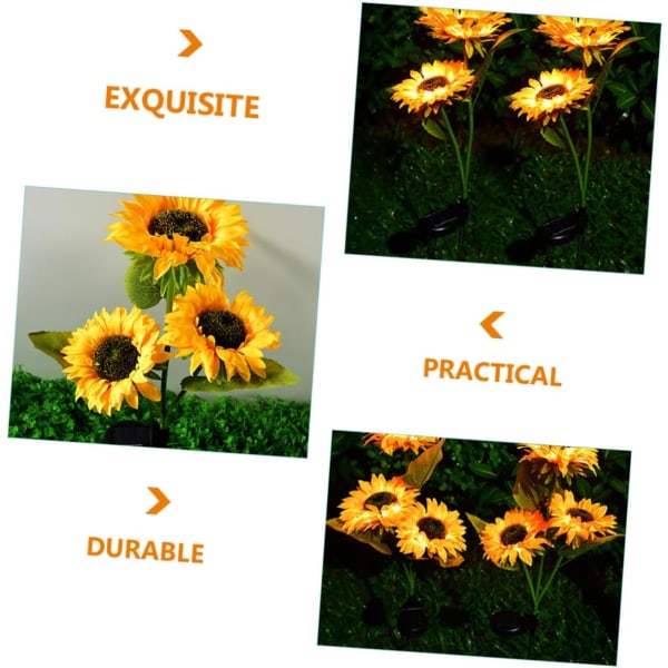 2st Solar Sunflower Solar Garden Lights Solros Solar Lampor Solar Stake Lights Solar Garden Decorations Solros Decorations Solar