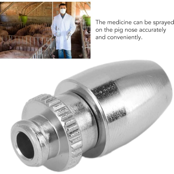 Pig Medicine Dropper, Pig Medicine Feeder, 3st Gris Nässpruta Rostfritt stål Nos Medicine Sprinkler Dropper Tillbehör