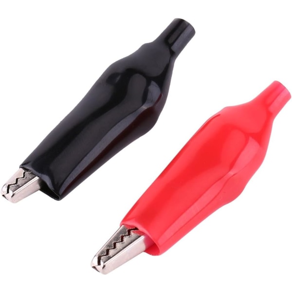 Clips Elektriska Elektriska Clips PVC 20st 45Mm Metal Clip Elektrisk klämma för testning av sondmätare Svart Röd