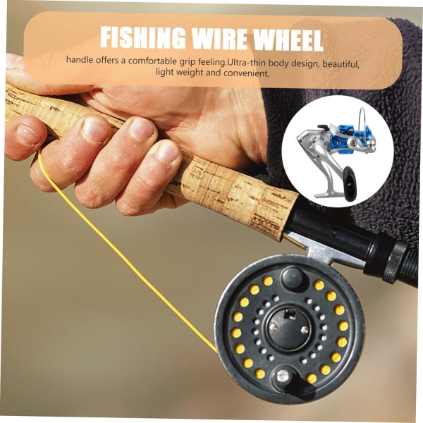 Handskakning Reel Fishing Wire Wheel Fisketillbehör Fiskespole Fiskerulleverktyg jordfärger läppglans
