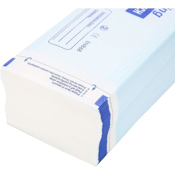 Steriliseringspåsar Plastförseglingspåse 200st Låda Dental Medical Självförslutande Sterilisering Steriliseringspåsar Påse (90 * 260 mm) (90 * 260 mm)