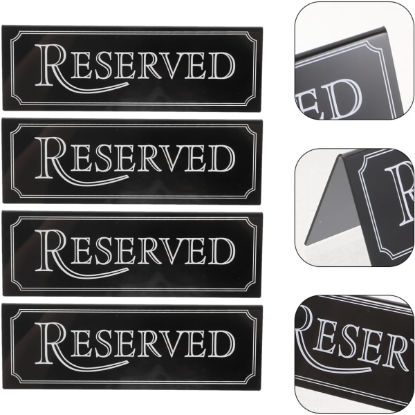 4st Matbord Konferensrum Reservationsskylt Bordsskyltar Reserverade skyltar för fest Reserverat bordskort Reserverade skyltar för bord