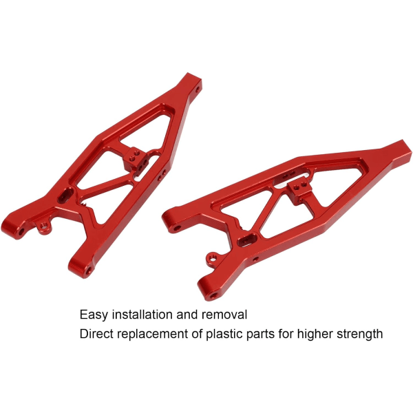RC bil främre överarm, främre övre svängarm Utsökt utförande ersättningsdel för 1/8 fjärrkontrollbil (röd)