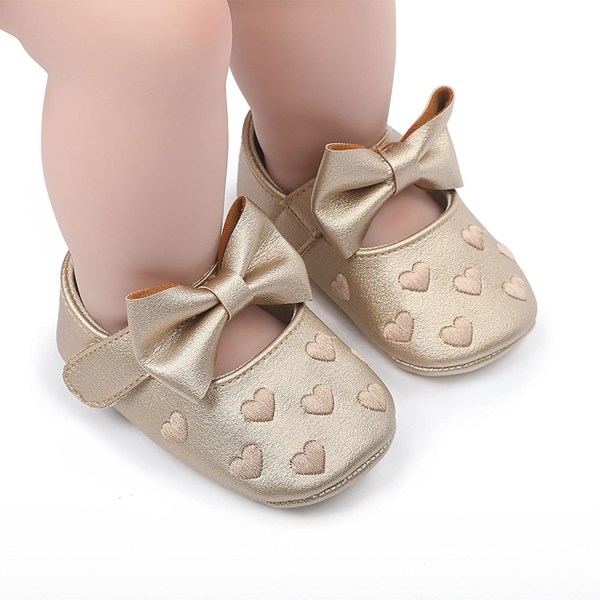 Cute Bow Baby Shoes 1 Par Baby Prewalker Utmärkt för hemmabruk