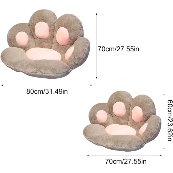 Cat Paw Cushion Sittdyna, Cat Paw Shape Lazy Sofa Stolsdyna, Bears Paw Kudde, Plysch soffkudde för kontorshem i sovrummet